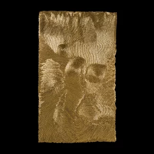 Umbra 59, 2014. 200×120 cm; lino, gesso, acrílico y hoja de oro.